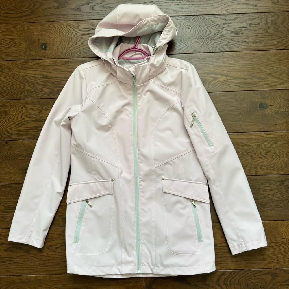 Laura Blush Pink Soft Shell Rain Jacket Size Medium